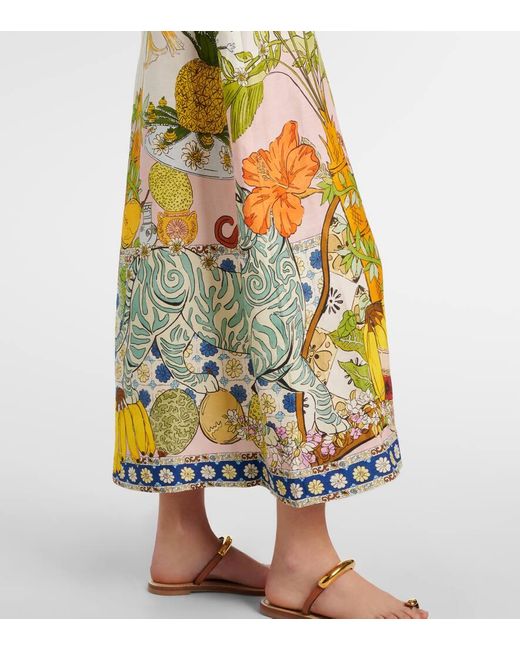 ALÉMAIS Yellow Bedrucktes Maxikleid Hazel