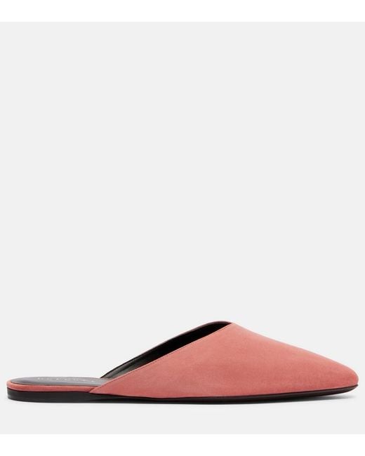 Herbert Levine Pink Homebody Suede Mules