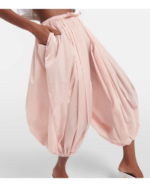 Alaïa Pink Weite Low-Rise-Hose
