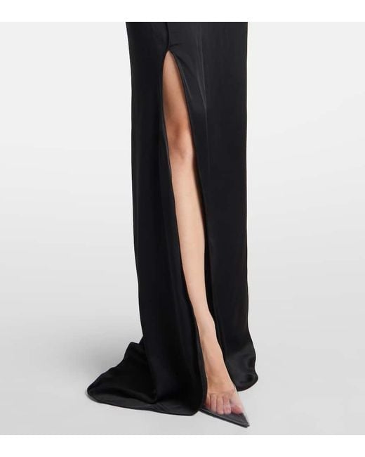Victoria Beckham Black Crepe Satin Gown
