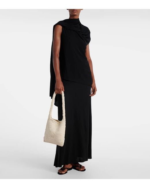 The Row White Didion Woven Shoulder Bag