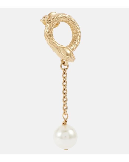 Chloé Metallic Ohrringe Snake Mit Zierperlen
