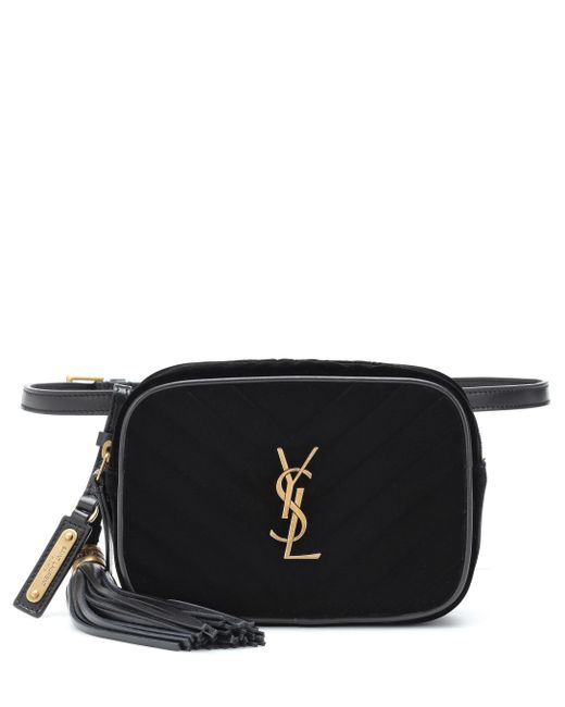 Sac ceinture en velours Lou Saint Laurent en coloris Noir | Lyst