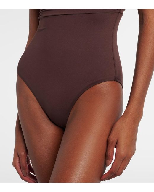 Melissa Odabash Purple Panarea Ruched Swimsuit