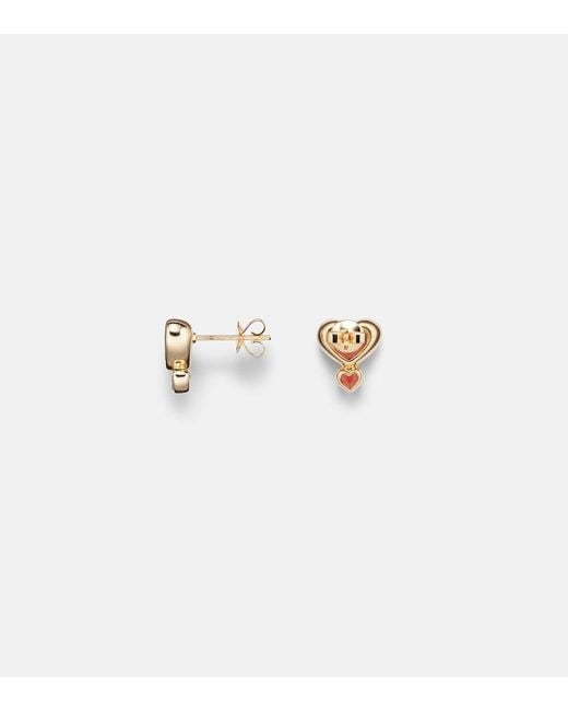 Roxanne First Pink 14Kt Single Earring With Tourmaline And Garnet