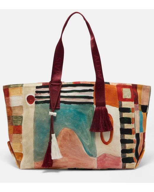 ALÉMAIS Red X Lrnce Michelle Large Printed Canvas Tote Bag