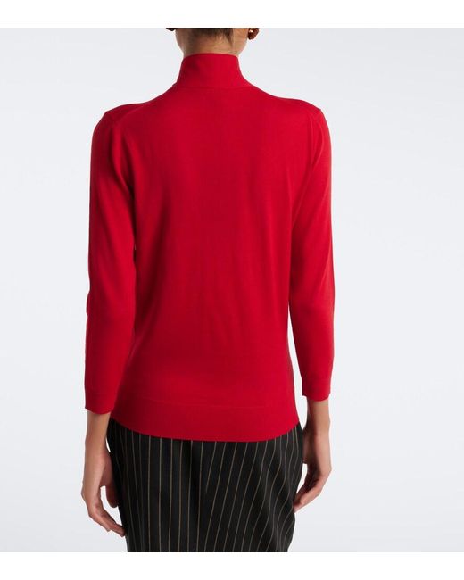 Dolce & Gabbana Red Bow-Detail Virgin Wool Sweater