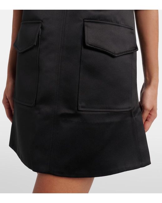 Ganni Black Open-Back Minidress