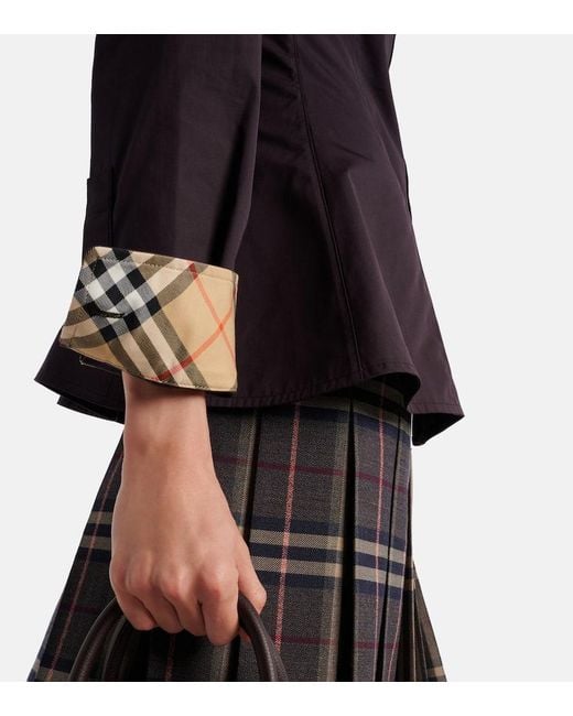 Burberry Purple Eliza Cotton Poplin Shirt