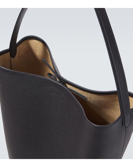 The Row Black N/S Park Large Leather Tote Bag for men
