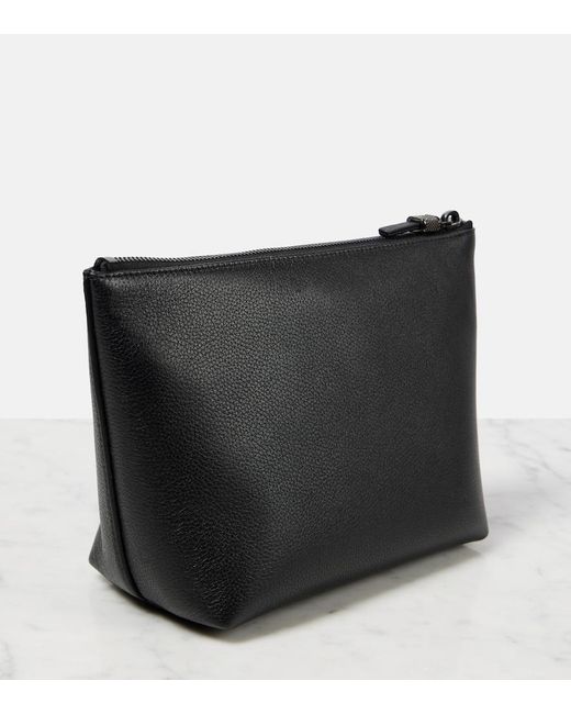 Brunello Cucinelli Black Small Leather Pouch