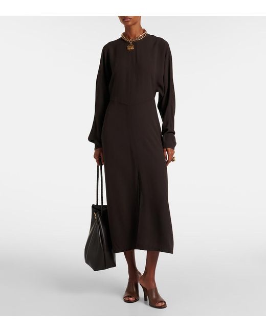 Joseph Black Hills Cutout Crepe Midi Dress