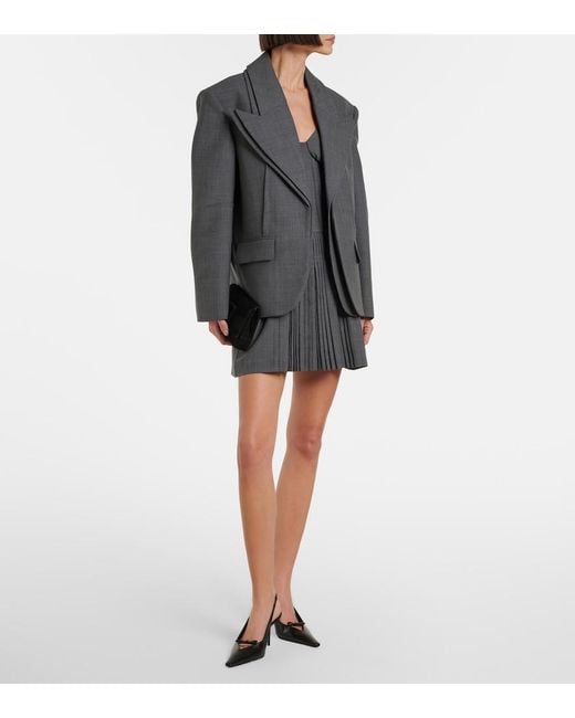 ShuShu/Tong Black Pleated Minidress
