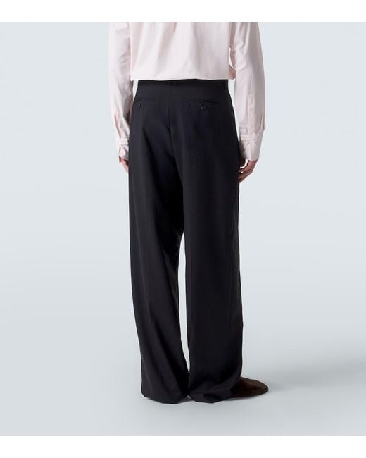 The Row Blue Thom Wool Wide-Leg Pants for men