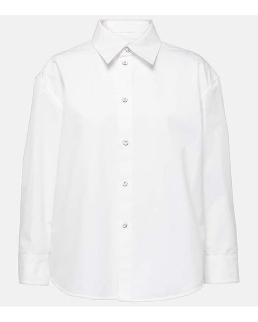 Jil Sander White Hemd aus Baumwollpopeline