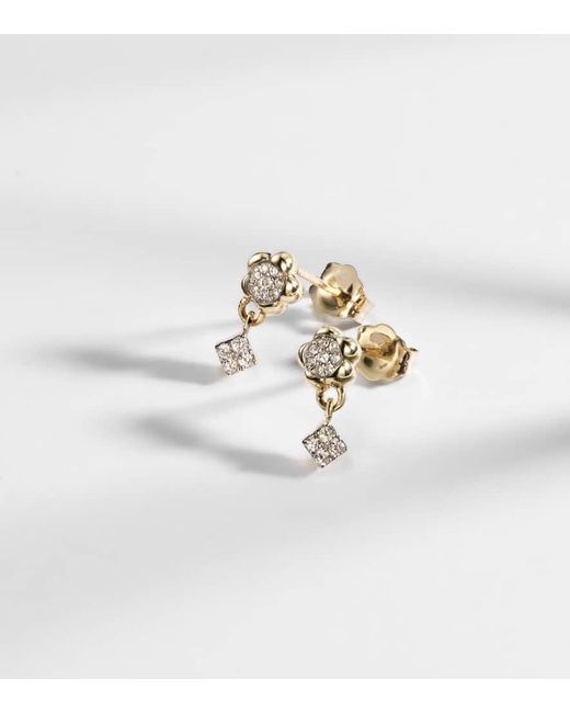 Boucles D'Oreilles Richie En Or 10 Ct Et Diamants STONE AND STRAND en coloris White