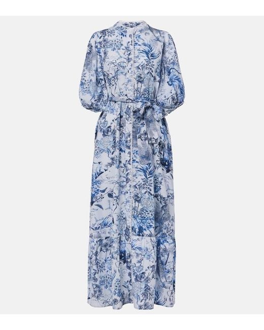 Melissa Odabash Blue Kitty Cotton And Linen Shirt Dress