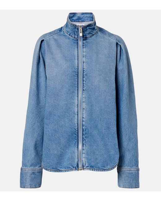 Alaïa Blue Denim Blouson Jacket