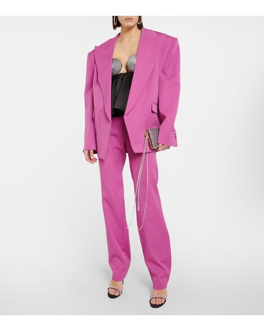 Magda Butrym Pink Oversized Wool Blazer