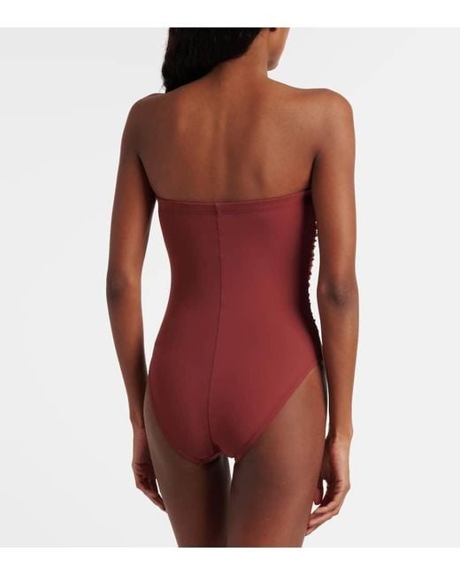 Maillot De Bain Bandeau Basics Karla Colletto en coloris Red