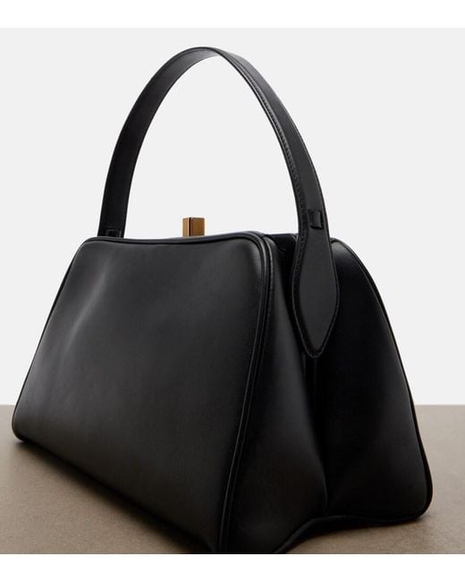 Khaite Black Cate Leather Top-Handle