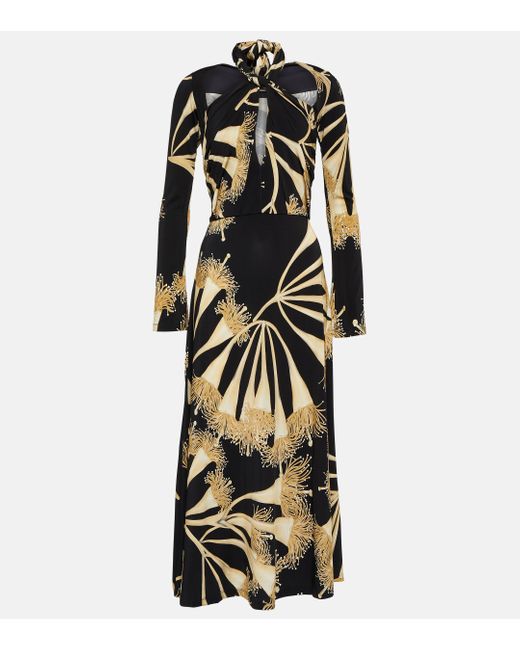 Johanna Ortiz Multicolor This Is Your Moment Cut-out Midi Dress