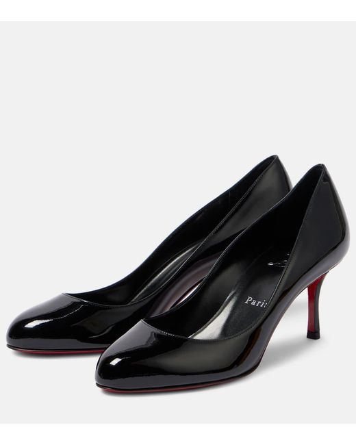 Christian Louboutin Black Dolly 70 Patent Leather Pumps