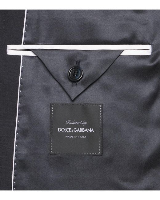 Dolce & Gabbana Black Virgin Wool Suit Jacket for men