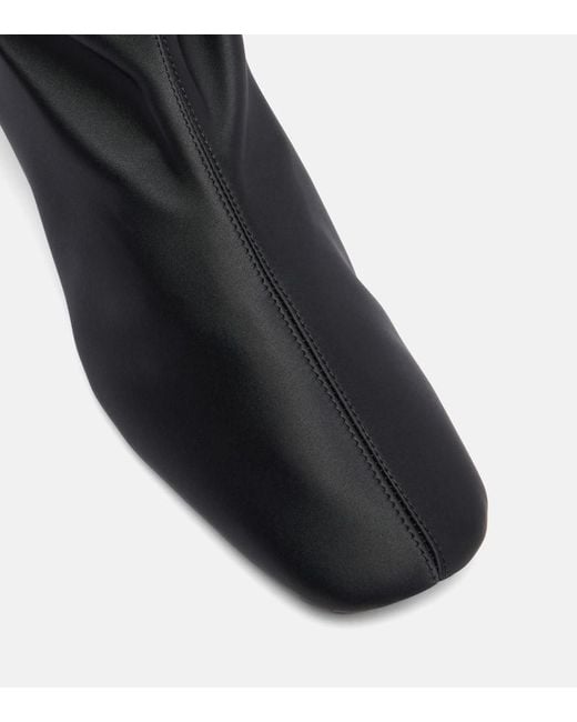 Totême  Black Satin Knee-High Boots