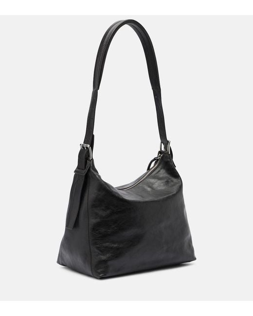 Lemaire Black Small Belted Leather Shoulder Bag