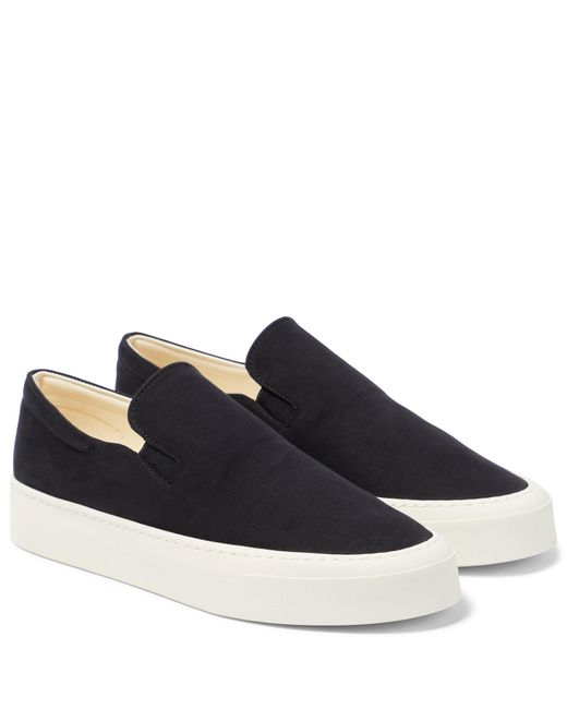 The Row Linen Marie H Sneakers in Black/Ivory (Black) | Lyst