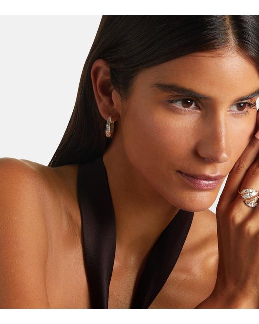 Anita Ko White Meryl 18Kt Hoop Earrings With Diamonds