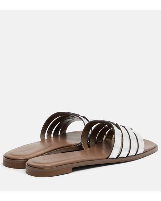 Tory Burch Metallic Leather Slides