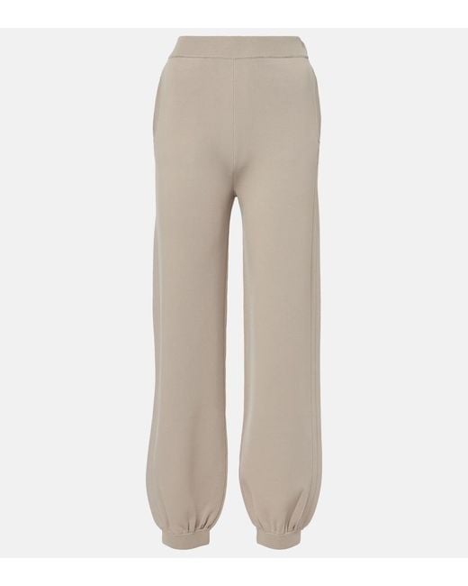 Max Mara Natural Tirreno Crepe Wide-Leg Pants
