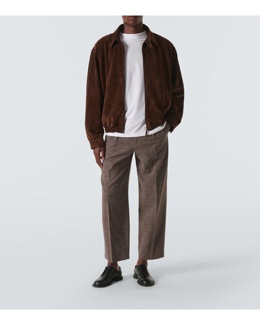 The Row Brown Ronan Suede Blouson for men