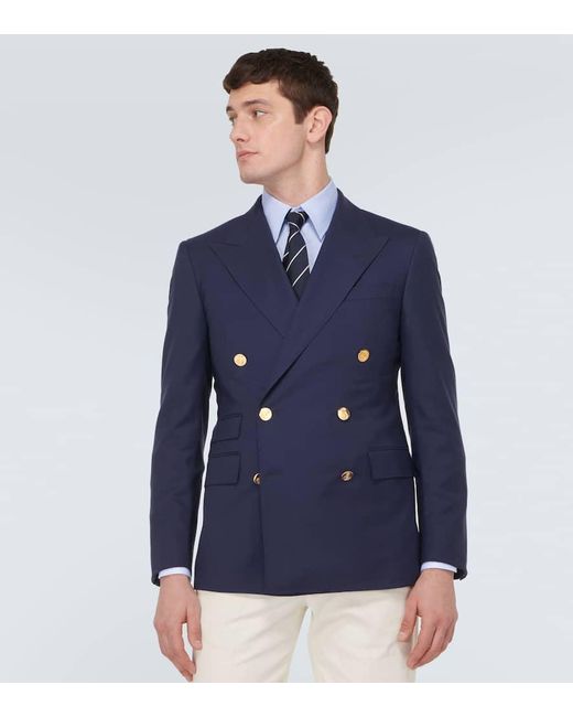 Ralph Lauren Purple Label Gregory Tailored Wool Blazer in Blue for Men ...