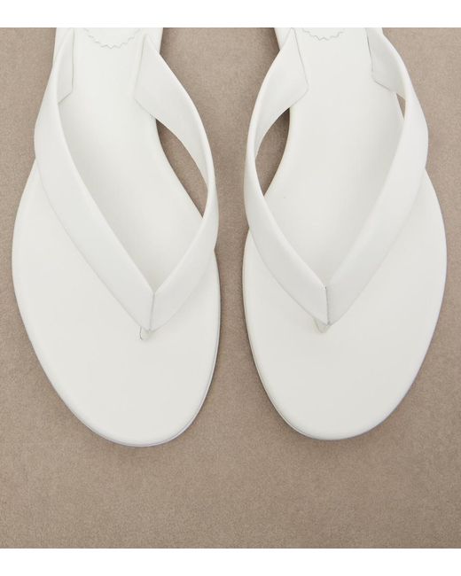Christian Louboutin White Miss Z Leather Thong Sandals