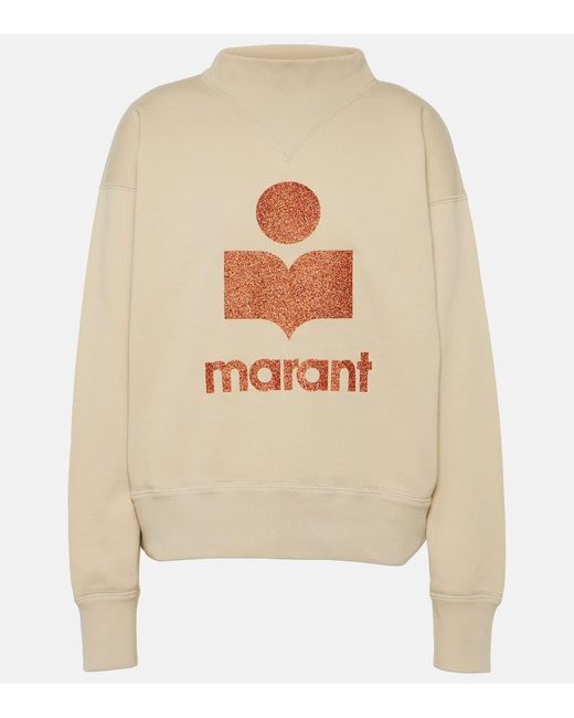 Isabel Marant White Moby Logo Cotton-blend Sweatshirt