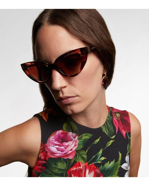 Dolce & Gabbana Brown Dg Cat-Eye Sunglasses