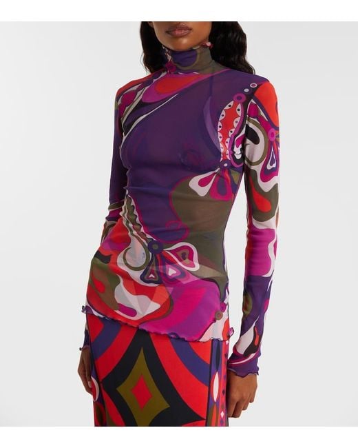 Emilio Pucci Purple Top Orchidee Aus Tuell