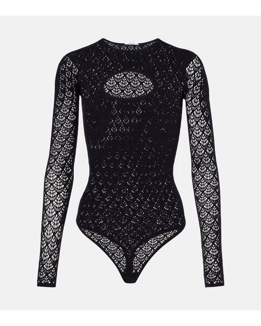 Body Cutout En Dentelle Wolford en coloris Black