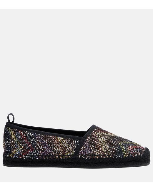 Missoni Black Elle Sequined Espadrilles