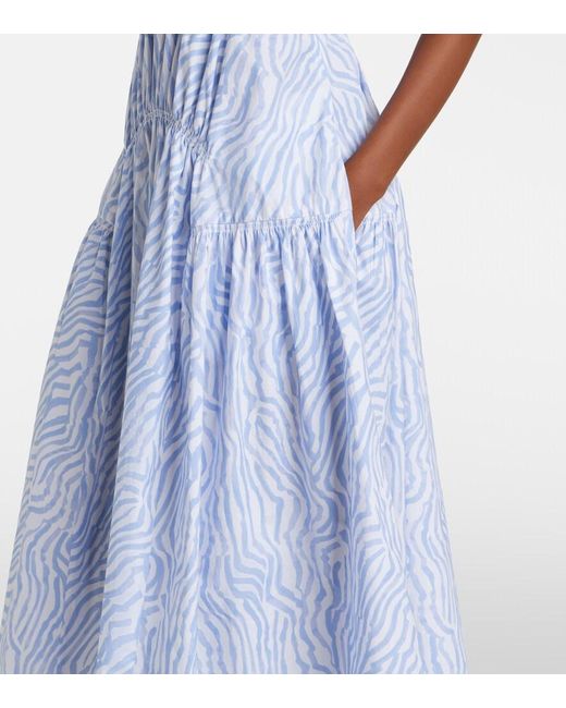 Proenza Schouler Blue Label Michelyn Printed Cotton-Blend Maxi Dress
