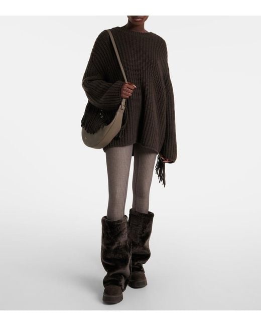 Bogner Black Stiefel Turin Aus Shearling Und Veloursleder