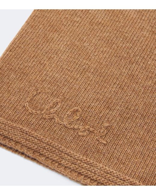 Chloé Brown Wool Balaclava