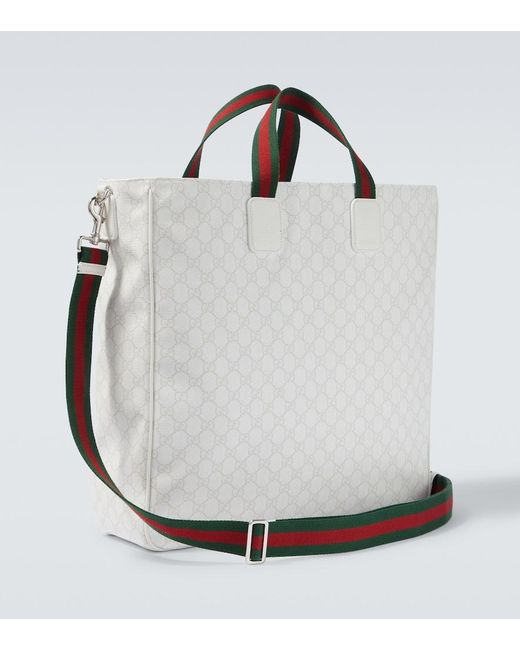 Gucci White Gg Canvas Large Tote Bag for men