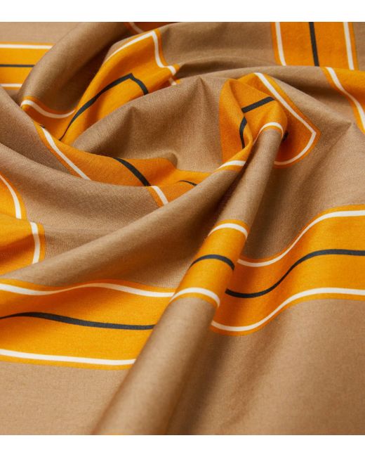 Foulard raye en coton et soie Totême  en coloris Metallic