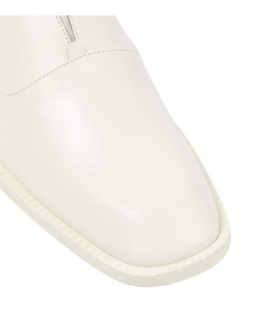 Victoria Beckham White Norah Leather Loafers