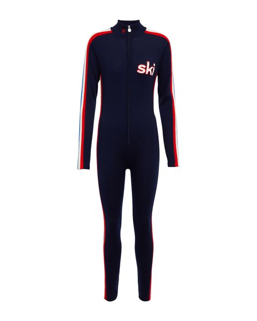 Perfect Moment Wool Ski Jumpsuit in Blue Lyst
