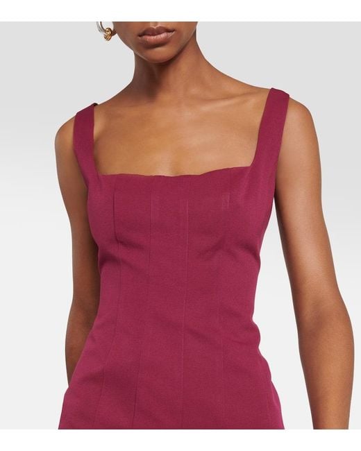 Staud Purple Maxikleid Portrait
